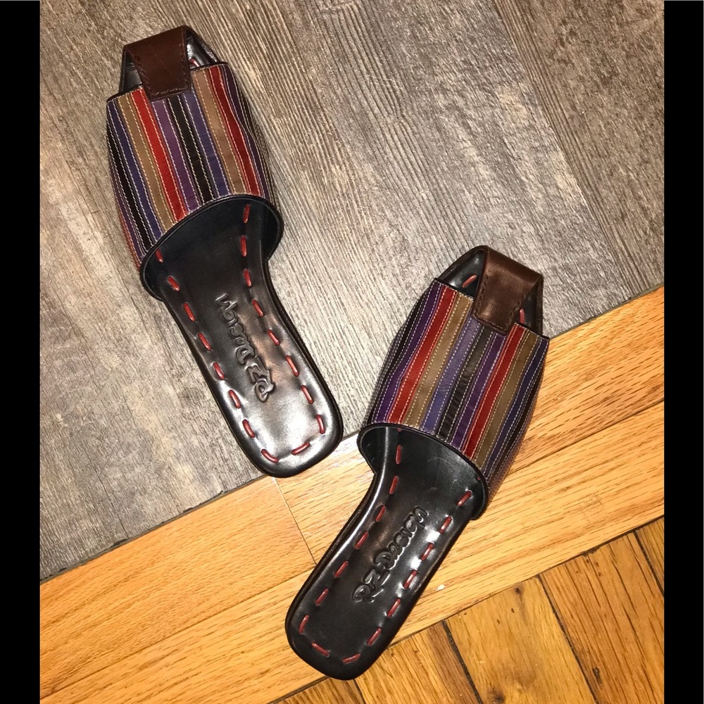 Vintage All Leather Mules By Upscale Robert Zur RZ Design
